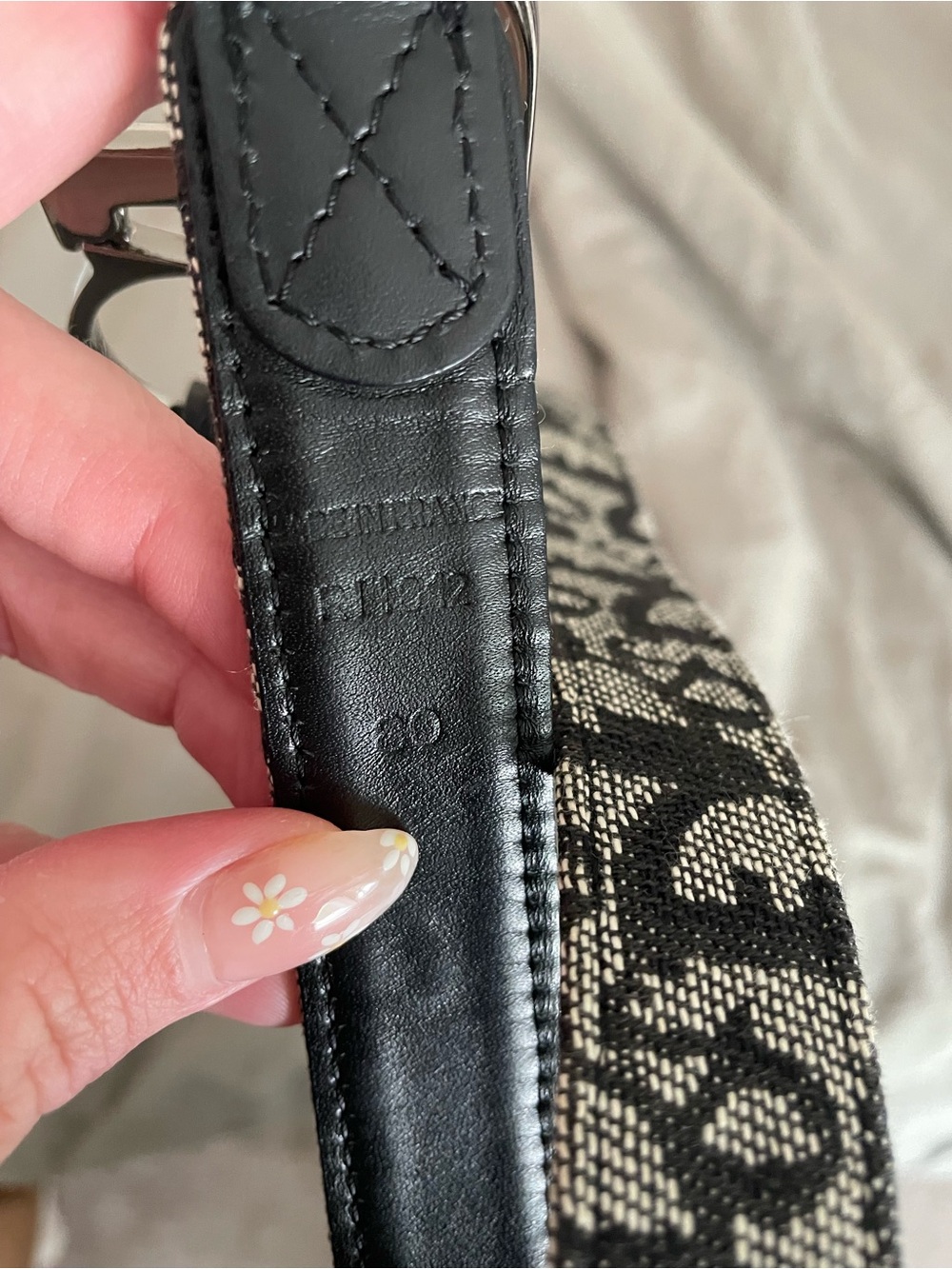 Dior Black Logo Belt with Silver-Tone Hardware - Picture 4 of 6